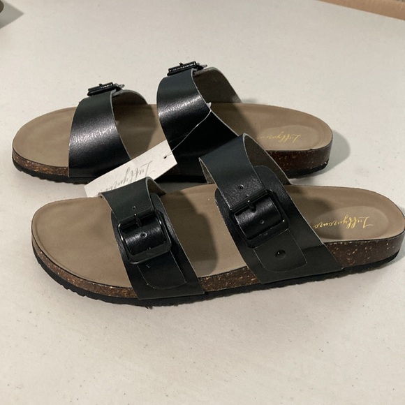 Luffymomo Womens Slide Sole Sandals, Cork footbed, Size 10 - Picture 4 of 9